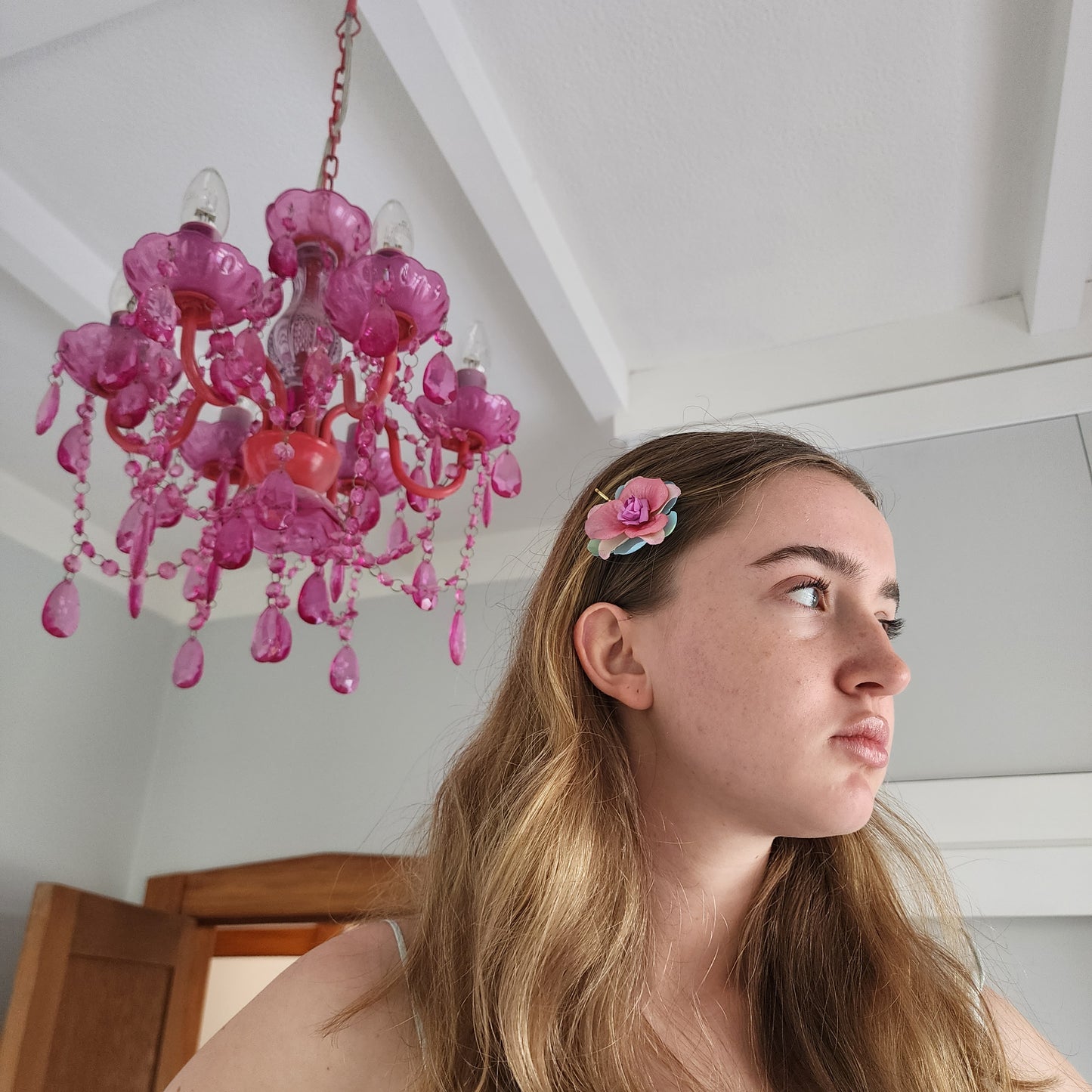 Hand-made small flower hair clip