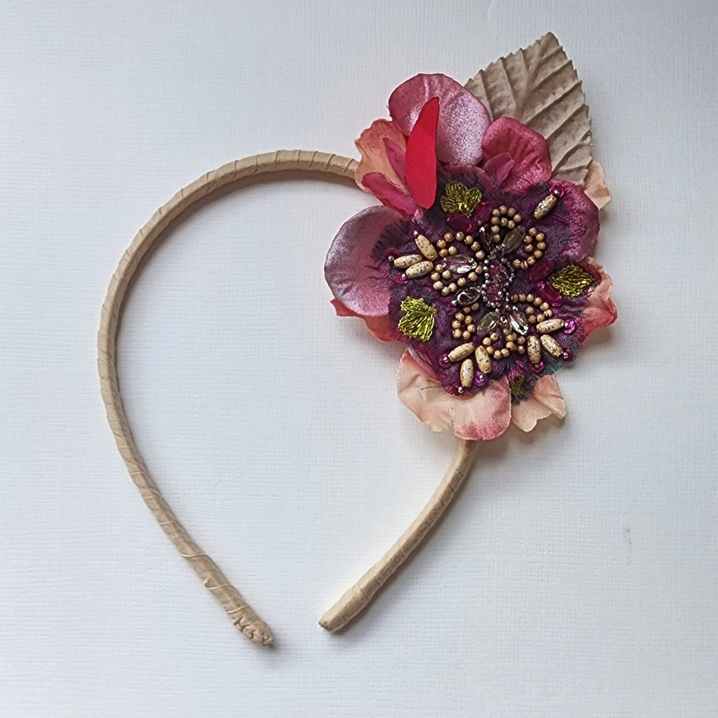 Hand-made wedding and bridal flower headband