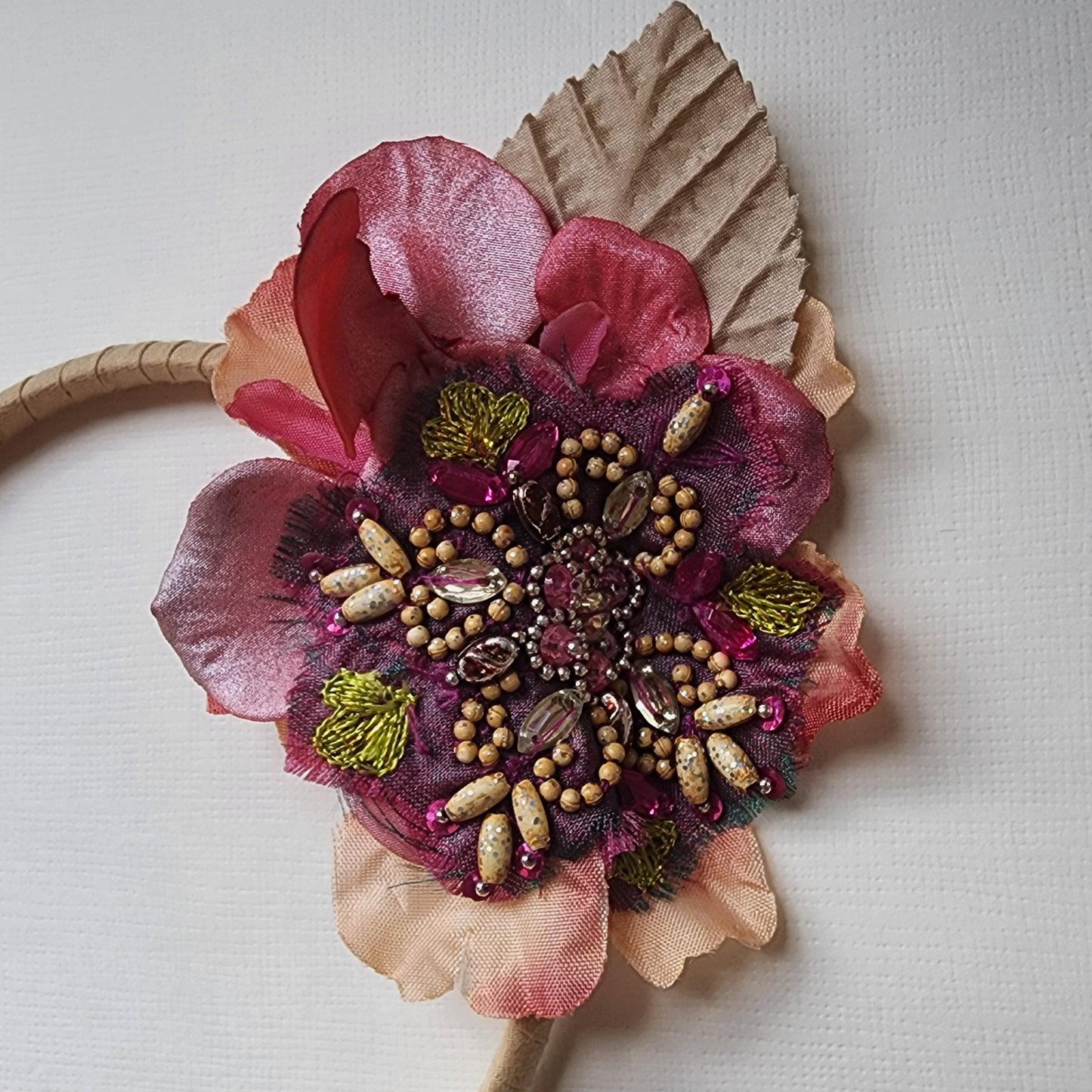 Hand-made wedding and bridal flower headband