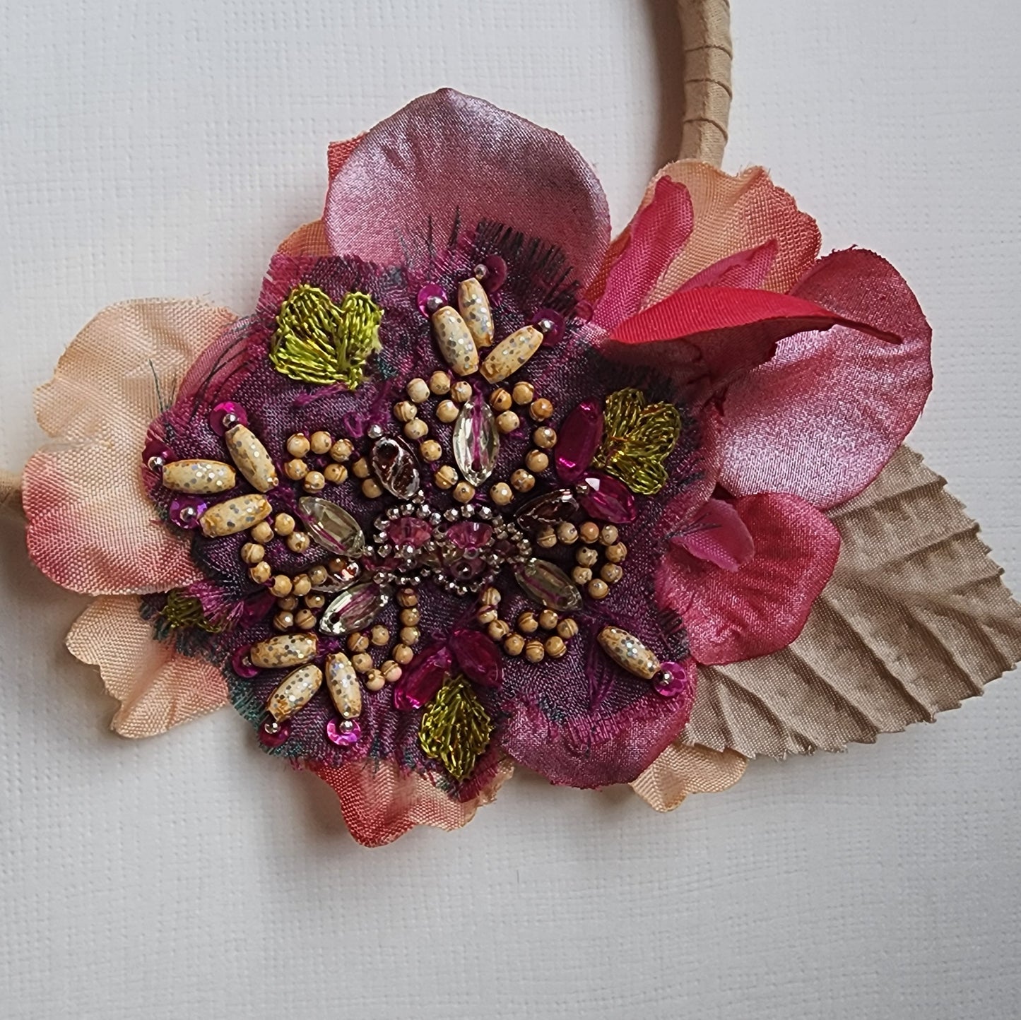 Hand-made wedding and bridal flower headband