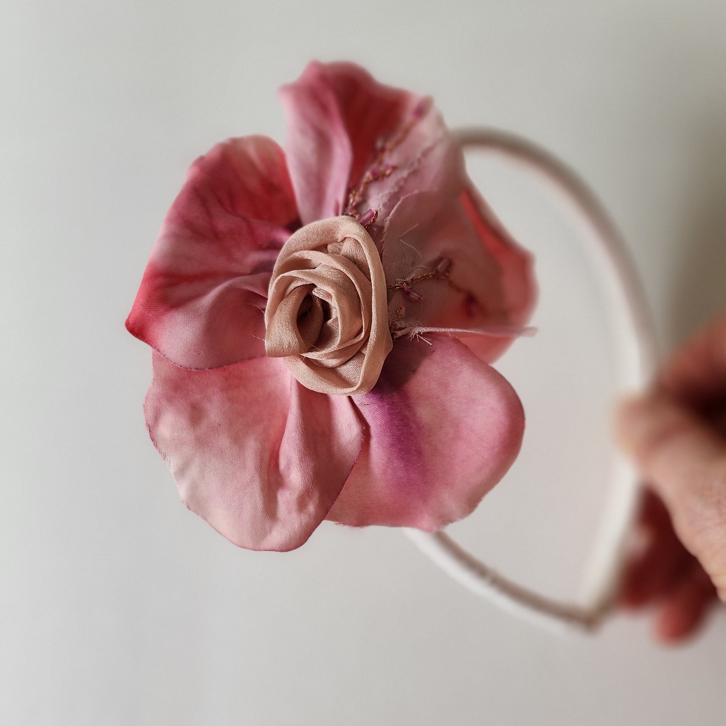 Hand-made wedding and bridal flower head band