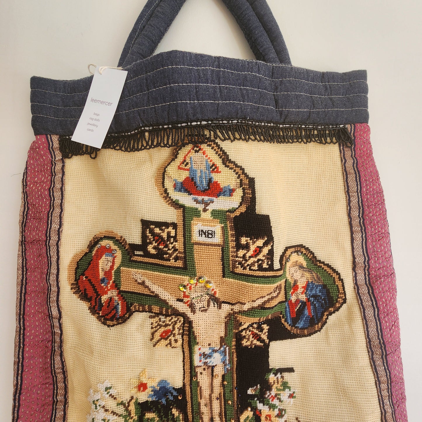 oversized tapestry tote bag