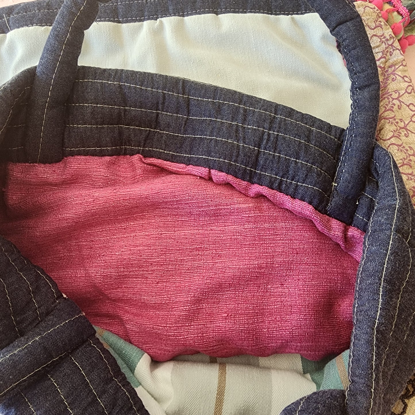 oversized tapestry tote bag