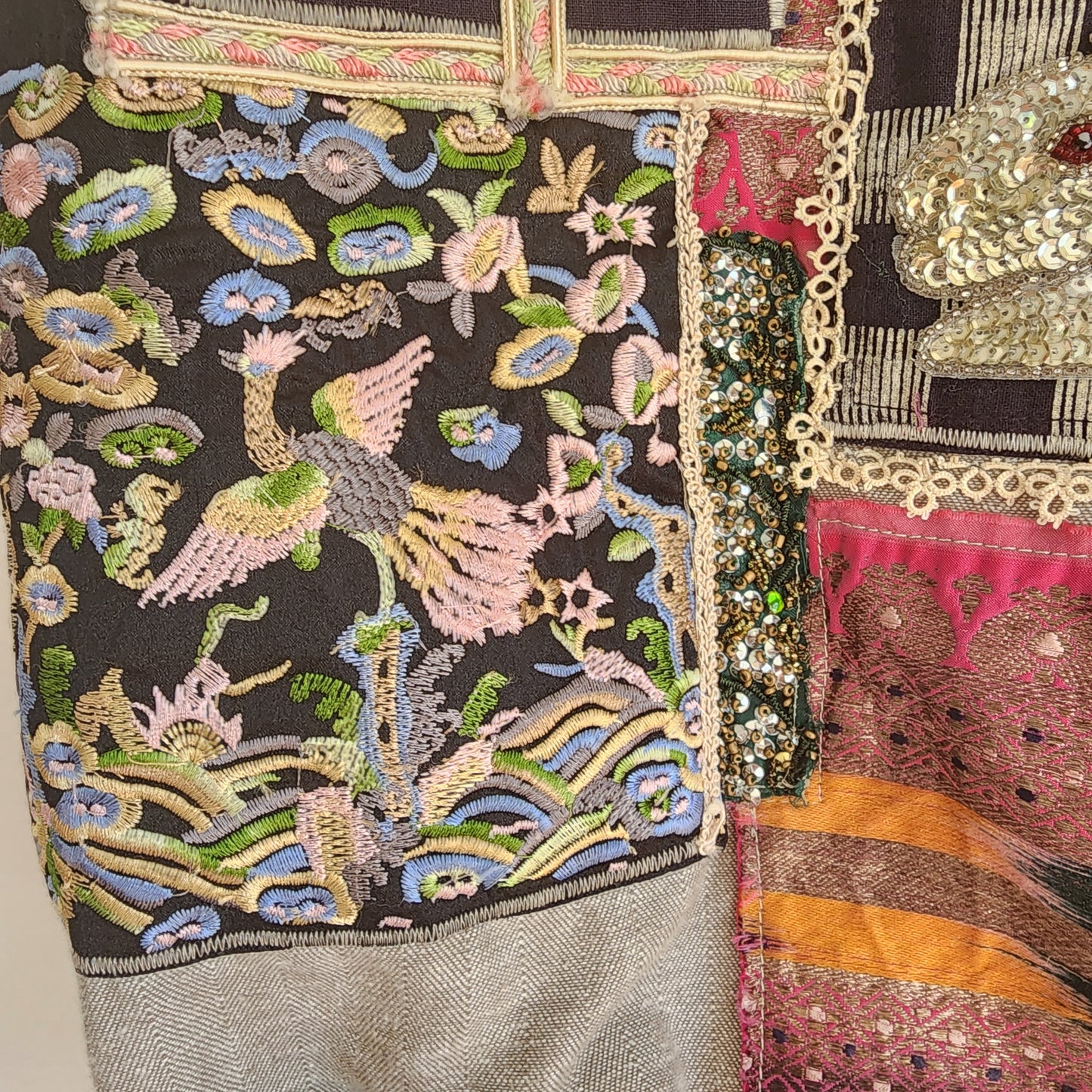 oversized appliqued tote bag